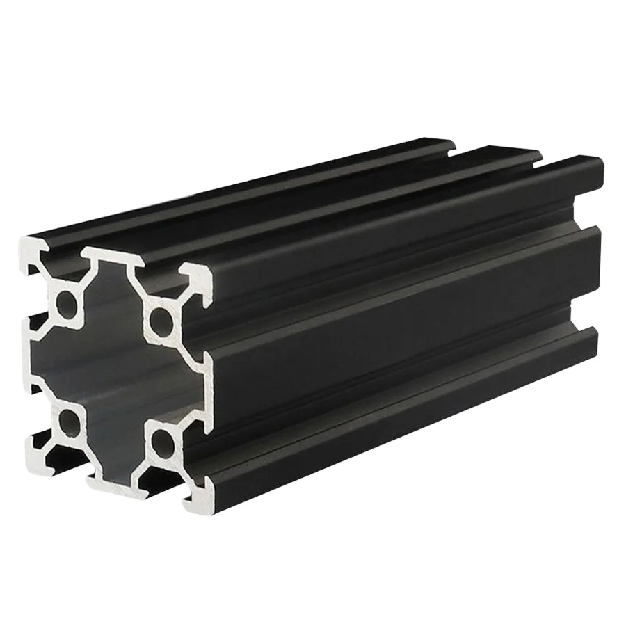 T Slot Aluminum Extrusion Profiles Frame 40 40 Extruded Black Aluminium Profile for Industry