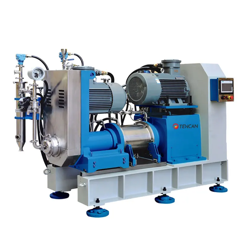 China Tencan KNB-L-2L 7.5KW 5-50L/H New Technology Horizontal Sand Mill For Fineness Paint Grinding Making Horizontal Bead Mill