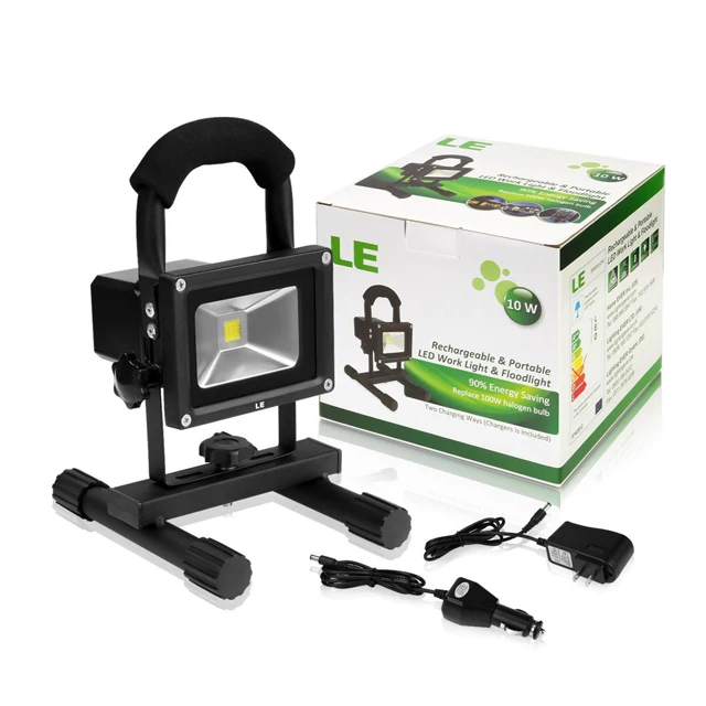waterproof IP65 10w 20w 30w 50w 100w high power portable rechargeable led work flood light
