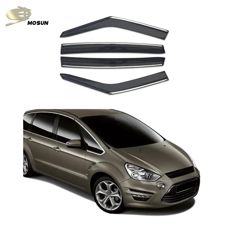 Mosun PMMA Защита от солнца Дождь гвардии окна козырек для FORD S-MAX Smax 2006-2015 сплошные щит окно дефлектор Vent тенты