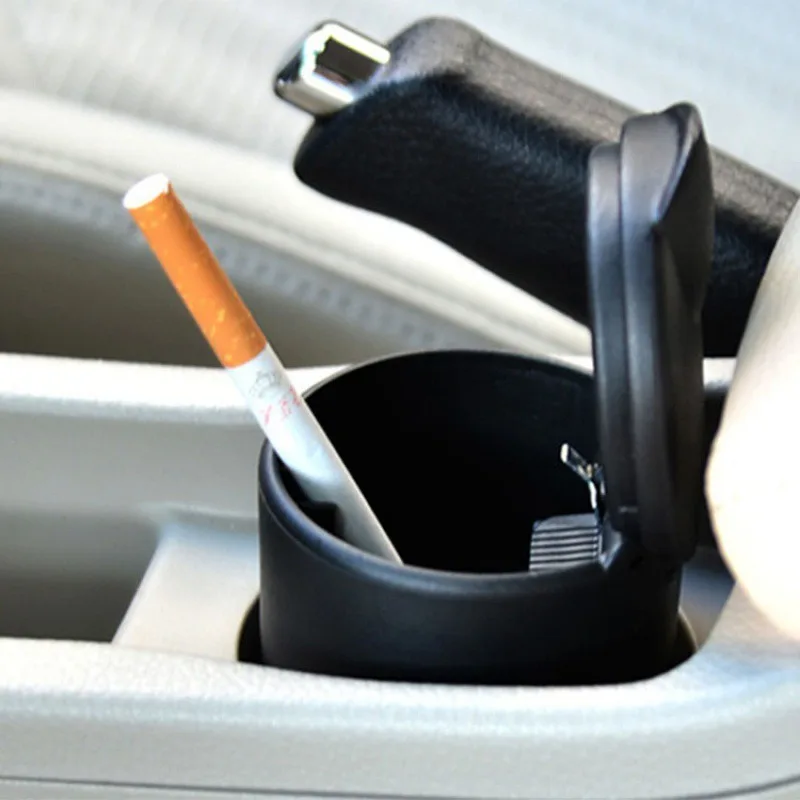 Car Ashtray with Lid Smell Proof, Smokeless Ashtray, Mini Car Trash Can