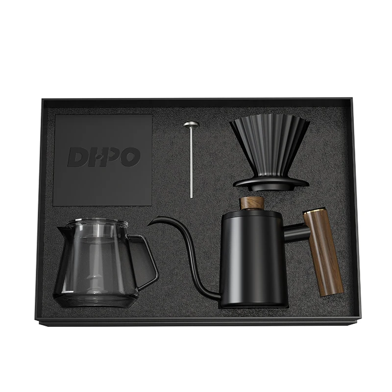 DHPO High Quality 300ml Drip Pour Coffee Making Tools Durable Home Use Brew Coffee Set Elegant Europe Gift Box Home Coffee Shops