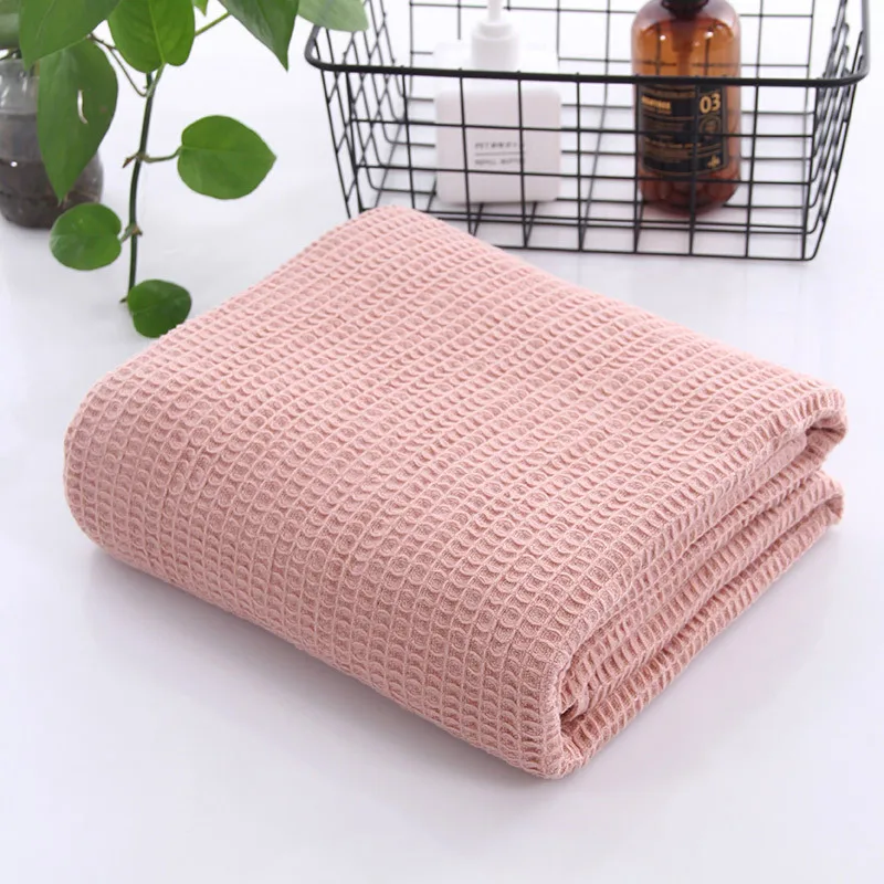 New Versatility Summer Cooling Reusable Breathe Organic 100% Cotton Waffle Weave Throw Blankets With Custom Logo