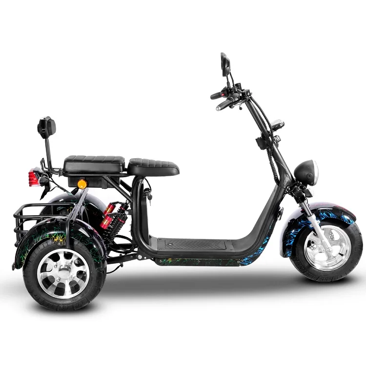 Оптовая продажа со склада ЕС 2000 W 60 V 20/40 Ah сильно дальний 3 колеса Электрический взрослый мотоцикл