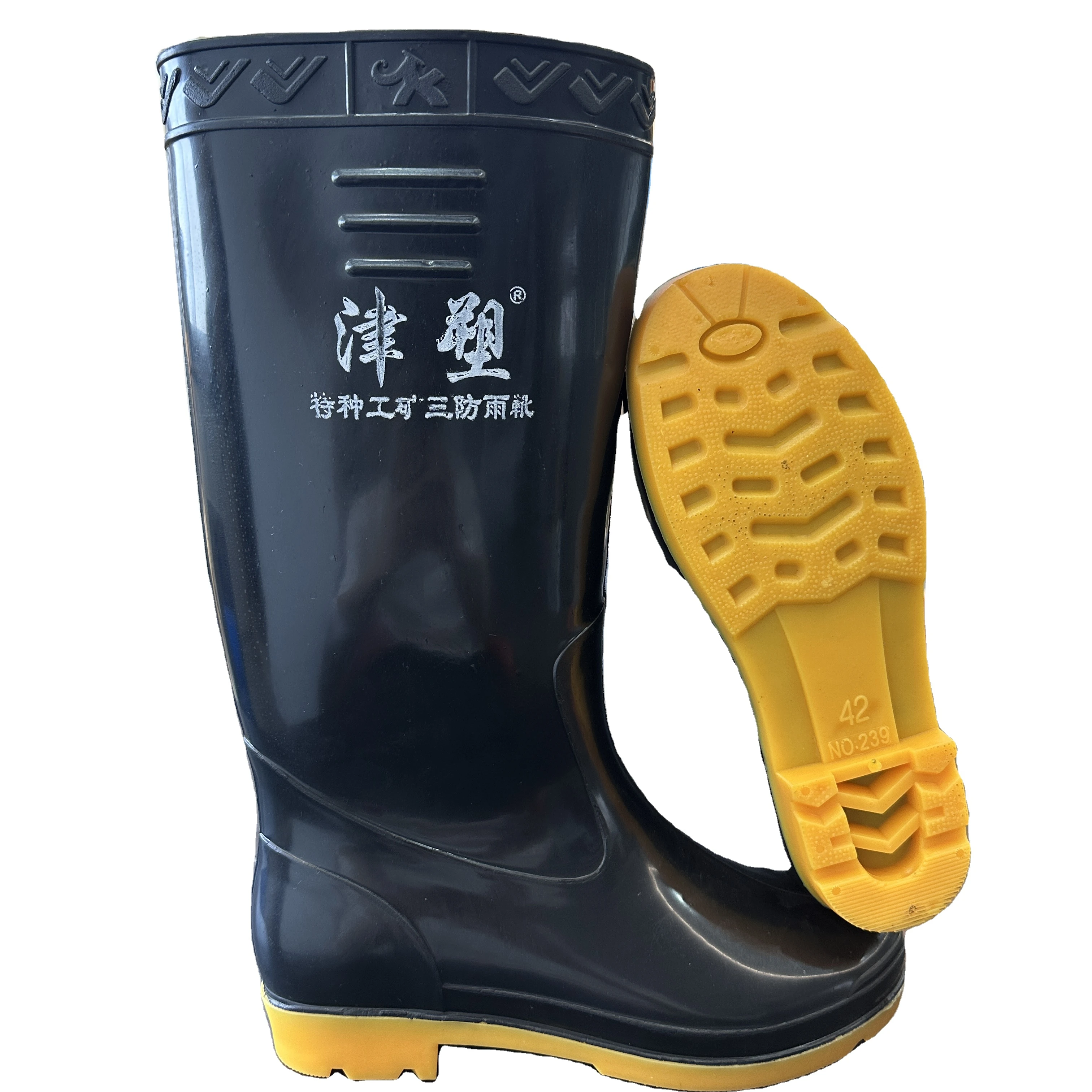 Wholesale Cheap Rubber Boots Custom Design Rain Boots Acid Resistant PVC Safety Boots