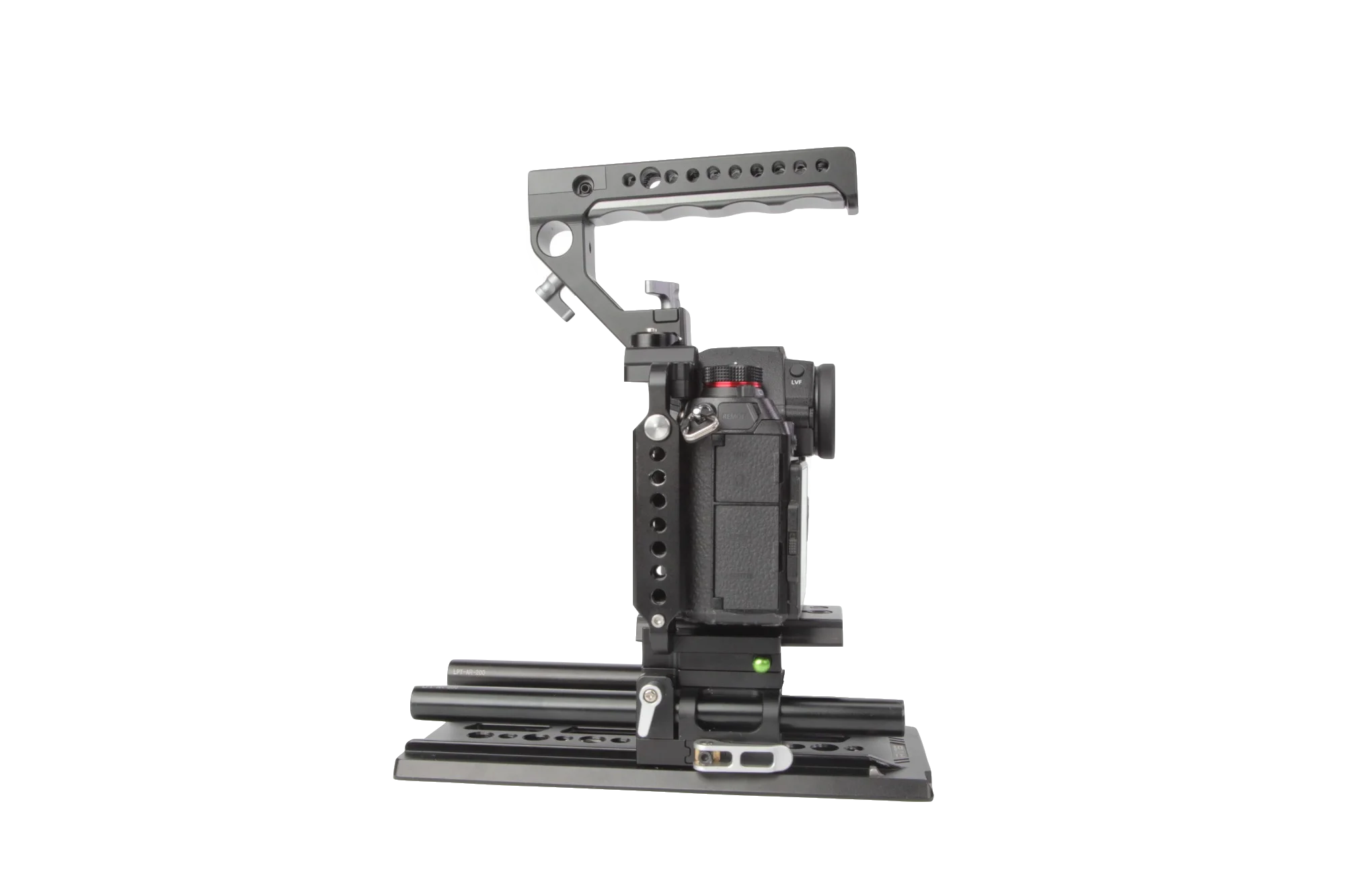 GEARVOO S1C Camera Cage for Panasonic Lumix S1R S1 Protective Housing Video Vlog Cage,with manfrotto 501 quick release plate.