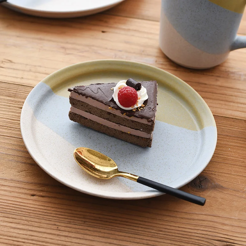 Retro classical style Matt three color Glaze tableware Dinnerware kitchenware Sets Ceramic Porcelain Bowl Plate mug