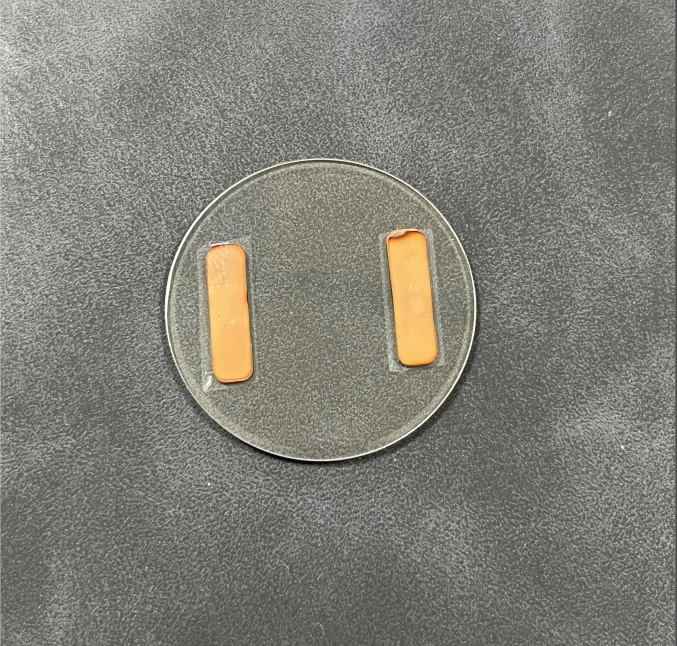 Custom 0.55 mm glass with coating conductive layer and bus bar