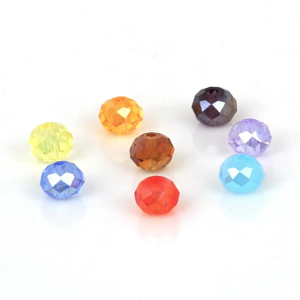 2mm 3mm 4mm 6mm 8mm Rondelle Austria Crystal Beads Faceted Glass Beads Loose Spacer Beads For DIY Bracelet Jewelry Making