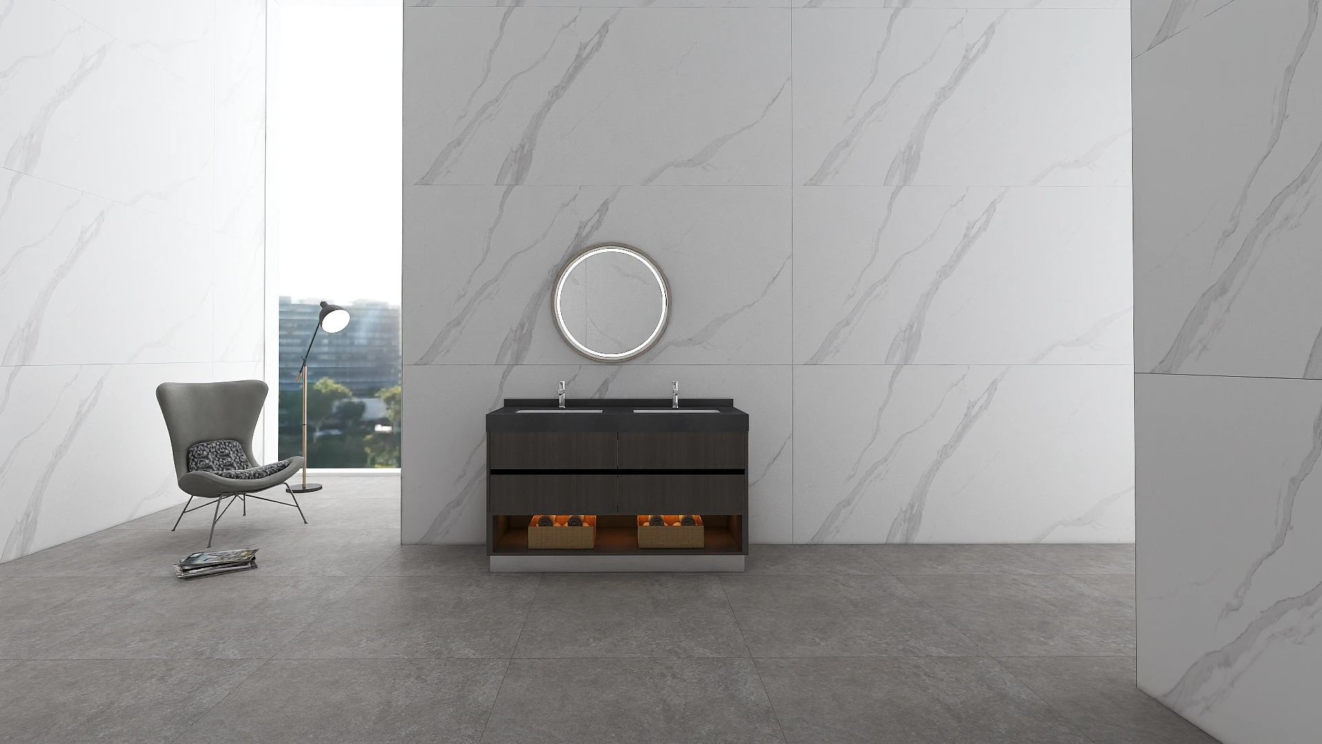 Euro Style Bathroom Floating Vanities Supplier Hotel Double Basins Sink Vanity Bath Cabinet