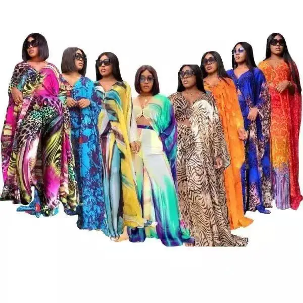 Two Piece Pant Set Women Africa Clothes African Dashiki New Fashion Long Dress Pants Suit Party Dresses Abaya 2 Piece Sets
