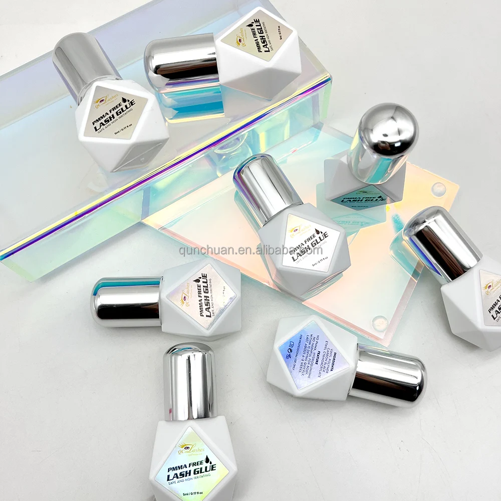 Professional 0.3 0.5 1 2s drying eyelash extension adhesive strong hold clear and black eyelash glue