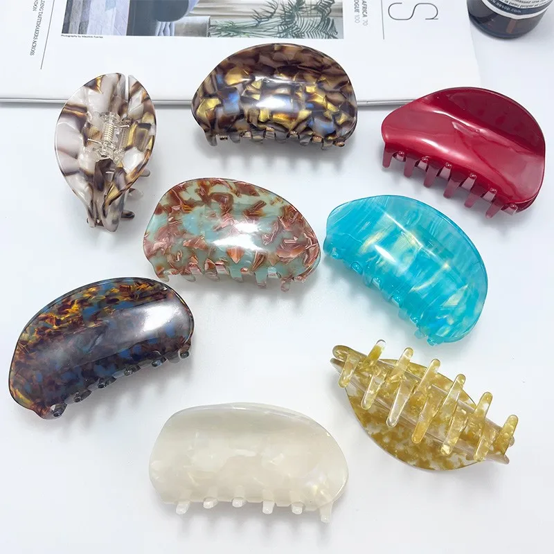 Fashionable Acetate and PC Hairpin Hair Claw Back Head Shark Clip Hair Accessories