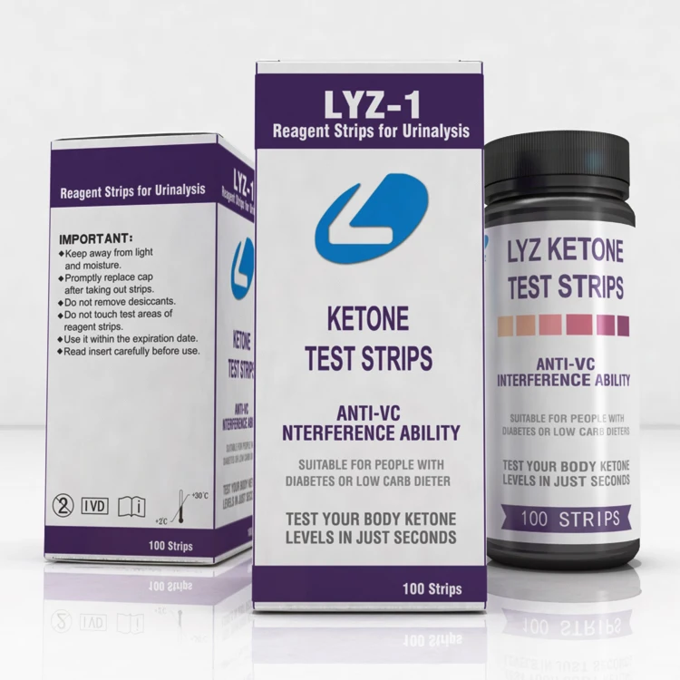 
LYZ hot sale high quality& low price bottle label sticker ketosis test urinalysis diagnostic strips 