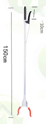 Sanitary Pliers Garbage Picking Tool 1.5 M Long Clip Stainless Steel Trash Pliers for Picking up Objects