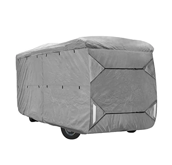 Wholesale Grey Color Customized Logo 4 Layers Nonwoven Waterproof Caravan Anti-uv Rv Trailer Rv Camper Cover
