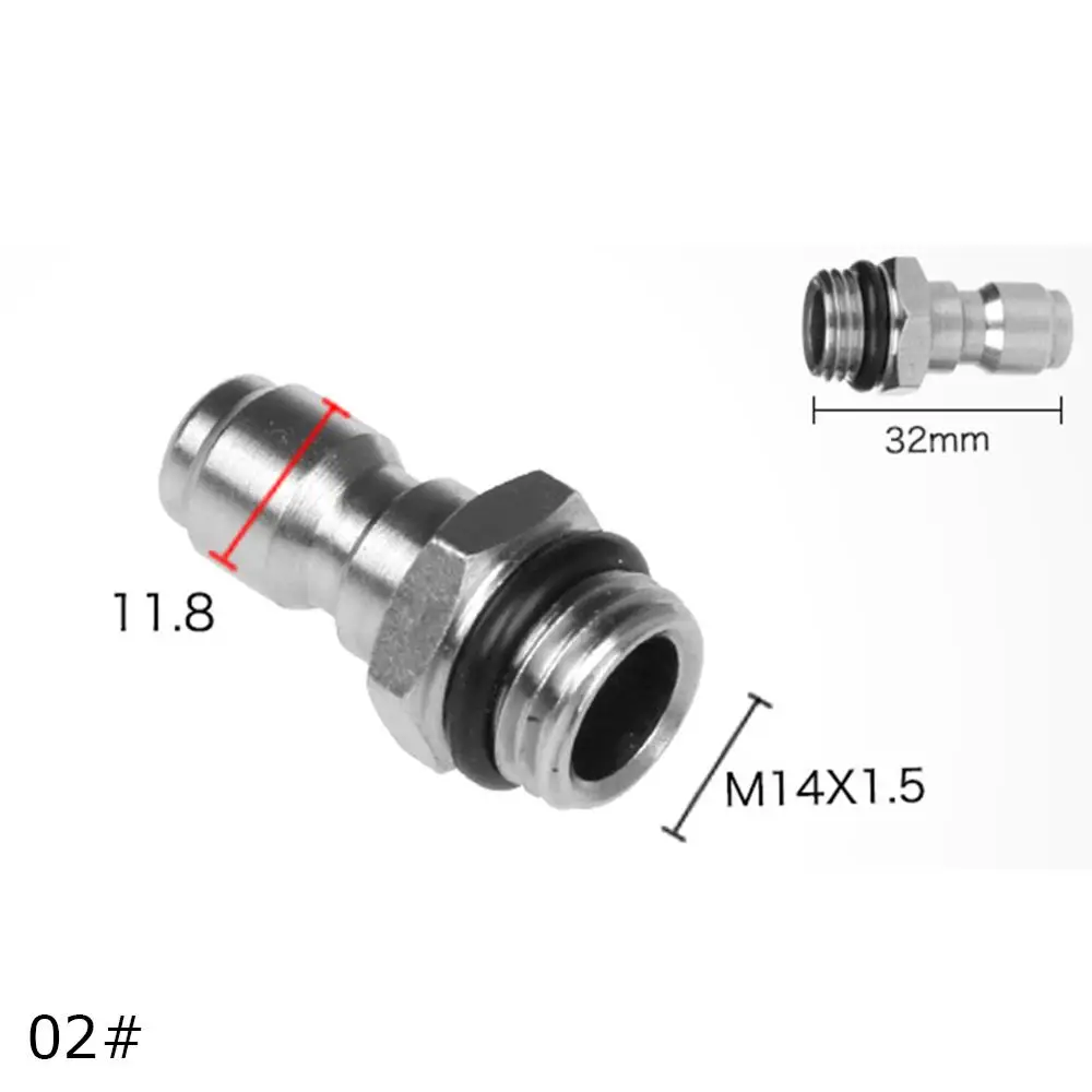 1PC High Pressure Washer Water Gun 1/4 inch Quick Connector M14x1.5mm Connector for Snow Foam Pot Spray Nozzle PA
