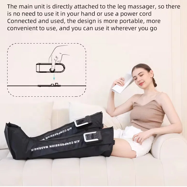 Phenitech Air Compression Therapy System Full Leg Recovery Boots Sequential Air Compression Leg Massager
