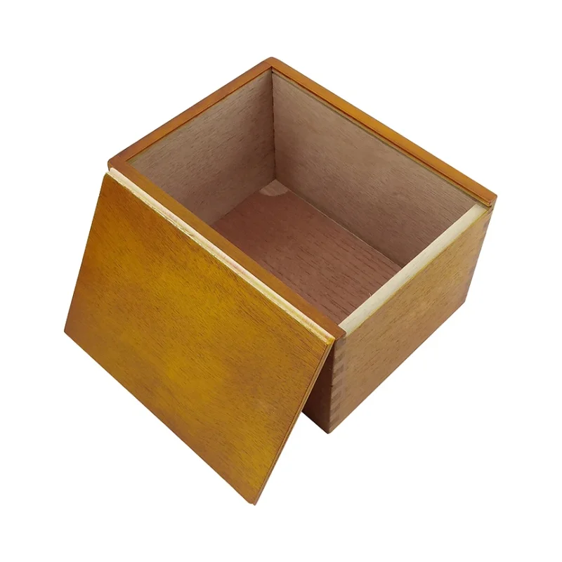 Cheap Custom Wooden Cigar Humidor Box With Hinges Wholesale Wood Cigar Box Case