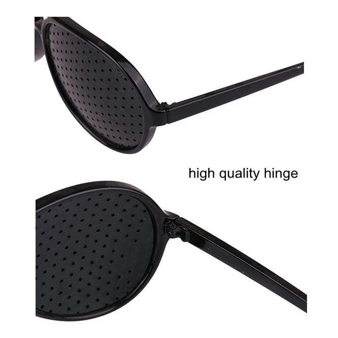 Black   custom Dioptric  grid sunglasses pinhole glasses promotional  sunglasses