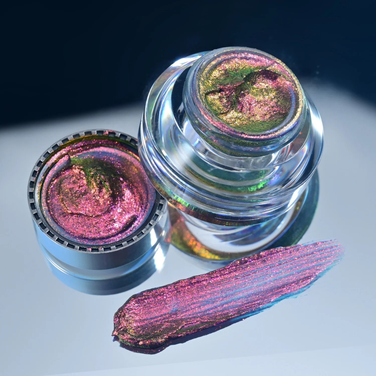 Charm Beauty Eye Makeup Eyeshadow 8 Colors Chrome Cream Shimmer Multichrome Pigment Chameleon Gel Eyeshadow