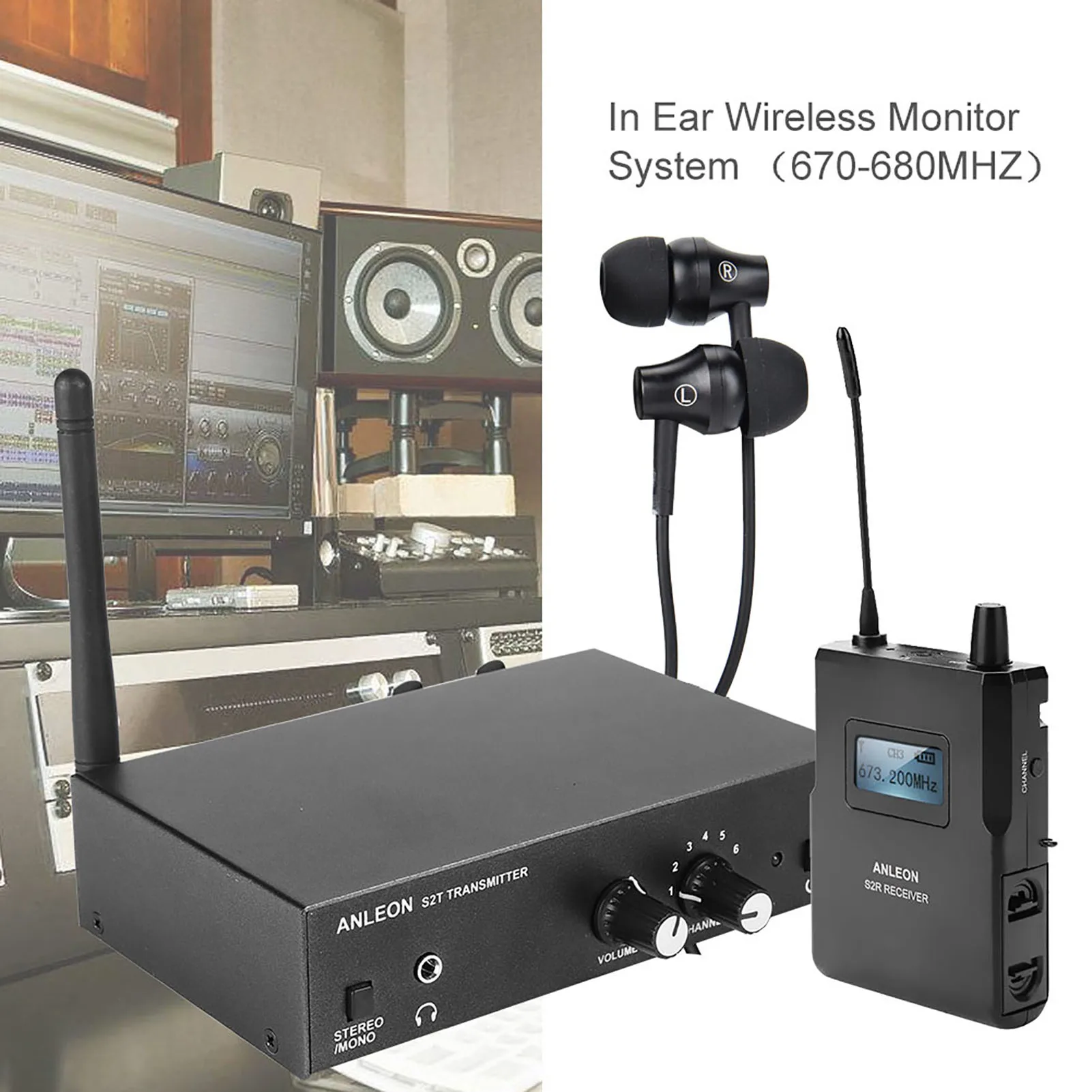 Original For ANLEON S2 Wireless In Ear Monitor Earphones In-ear Monitor System For Stage