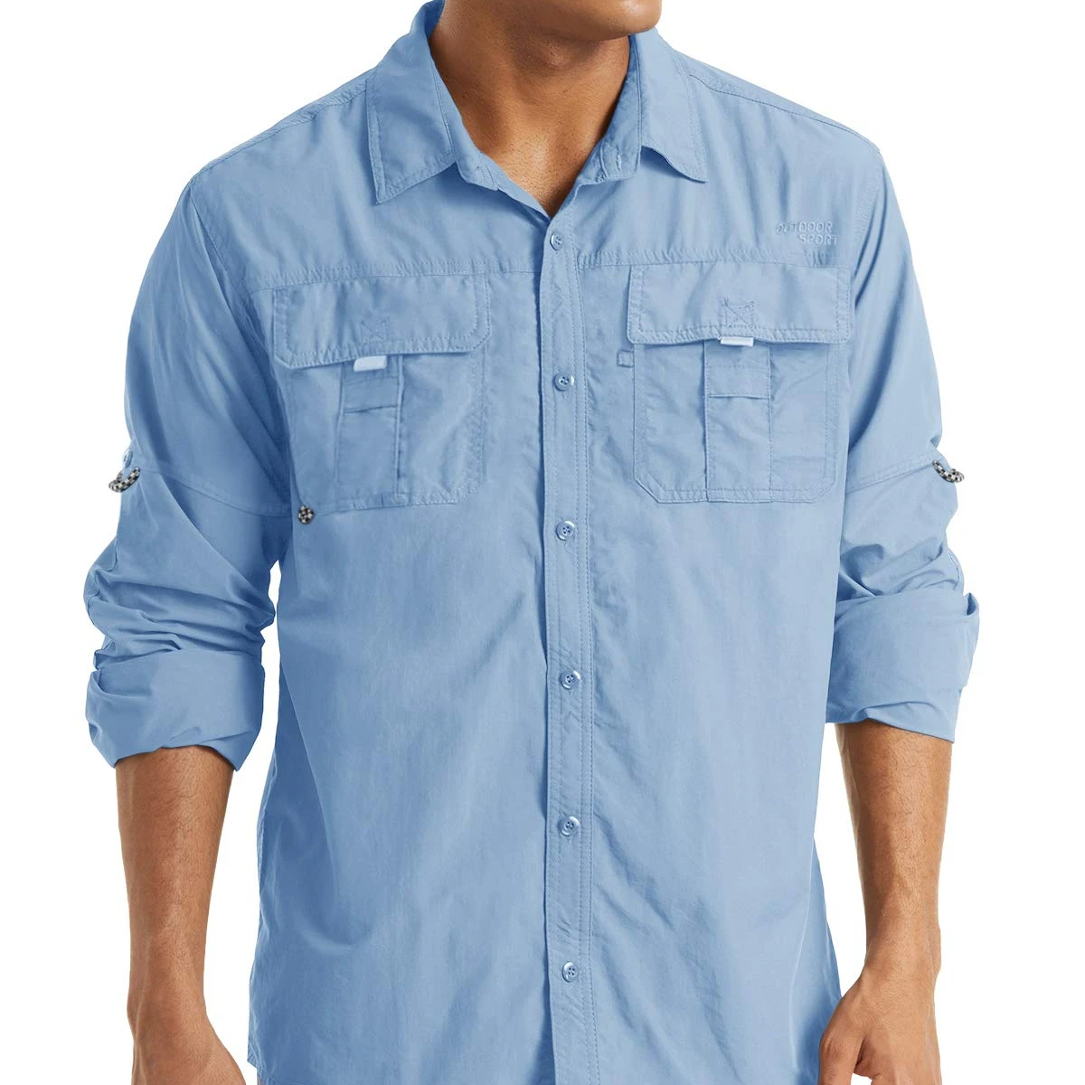 Lowest  Factory price work shirts men long sleeve custom logo blue work shirt for men