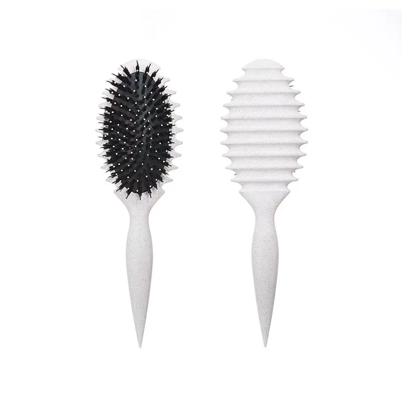 Biodegradable Detangled Define Styling Tangled Curly Round Hair brushes Hair Massage Cushion Curl Brush Boar Bristle Brush Combs