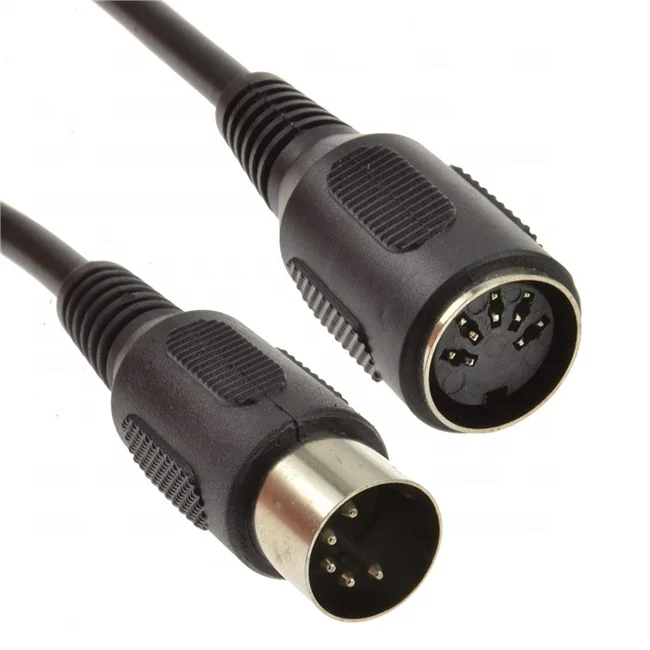 Midi din 5 pin male to 5 pin din female audio cable