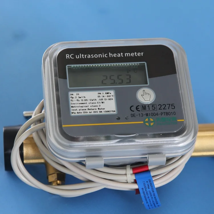 Low-price and durable heat meter for heat measurement Ultrasonic portable heat meter DN15-DN40 integrated RC8 water meter
