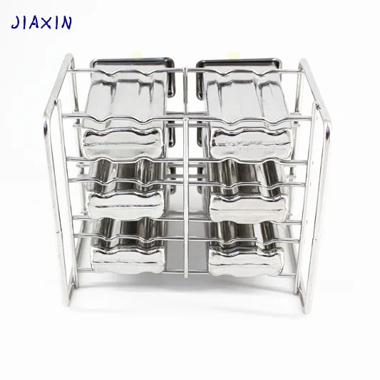 Big capacity Home DIY  ice cream popsicle mold ice lolly sticks molds Stainless Steel Popsicle Molds with stand