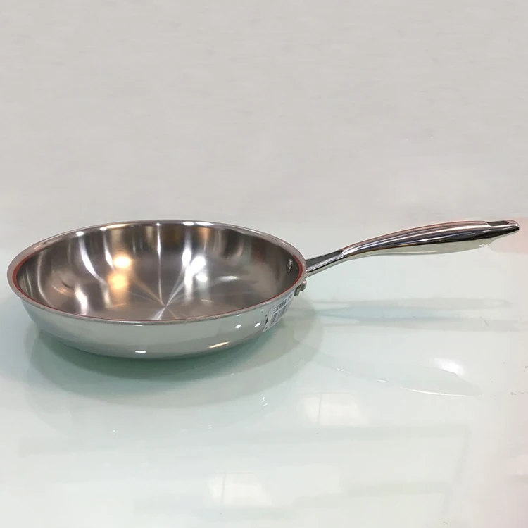 Fry non stick deep round stainless steel 7 lid set non-stick big size multi multipurpose 24 frying pan