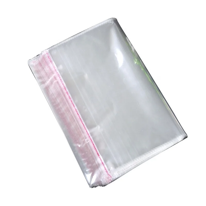 high transparent cello OPP  self sealing adhesive garment  packing bags  cellophane bag for A4 A3 magazine