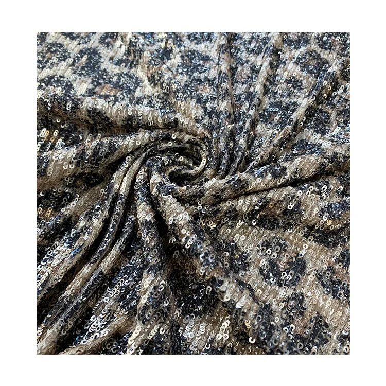 China manufacturer high quality stretchable customized floral digital sequin lace fabric by yard