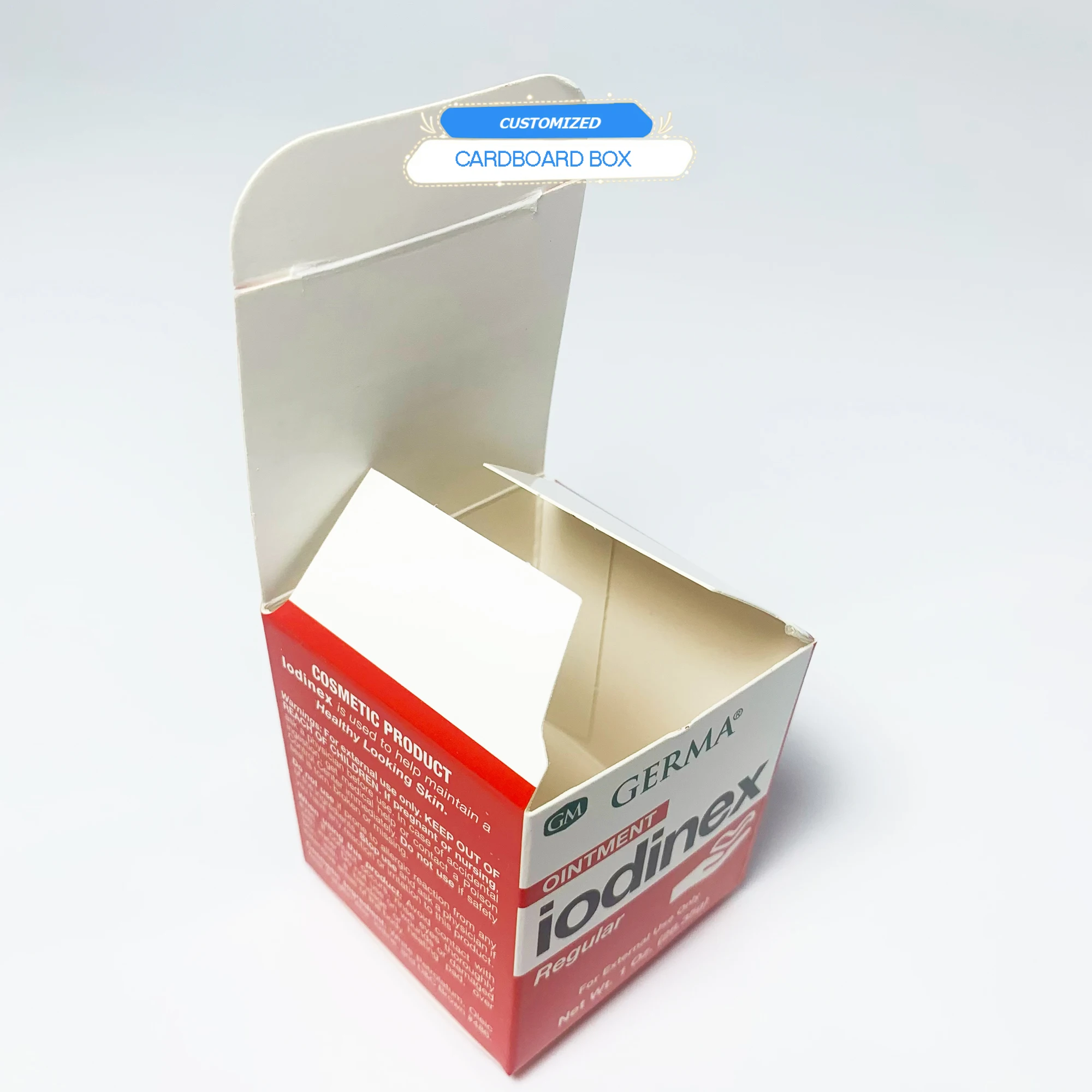 Customized Decorative Lid  Ointment Pill Vial Pharmaceutical Pharma Medicine Paper Cardboard Packaging Box
