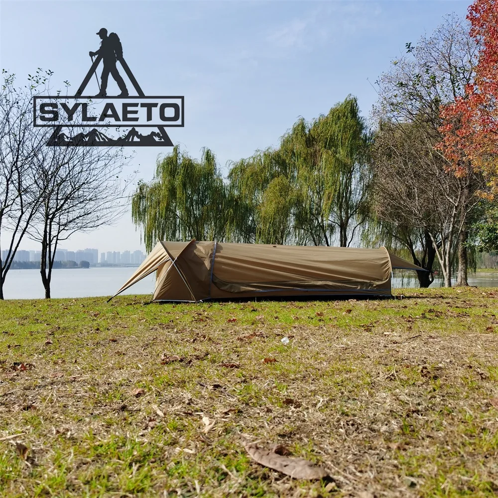 Sylaeto 3 Aluminium Pole 1 Person Backpacking Tent Lightweight Sack Waterproof bivvy Sleeping Bag Cover for Bushcraft