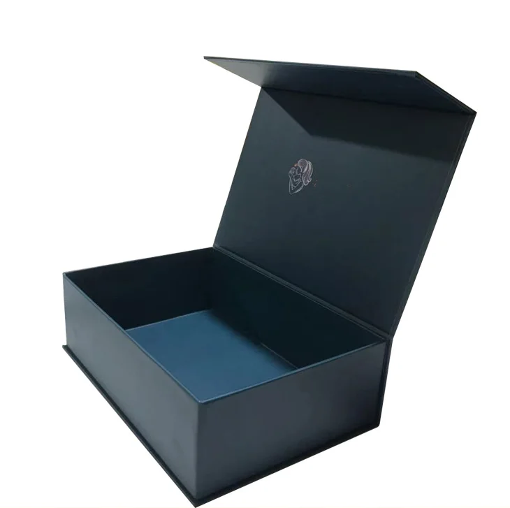 Custom Logo Collapsible Rigid Cardboard Hat Handbags Shoe Gift Folding Box With Magnetic Closure And Ribbon wholesale gift box