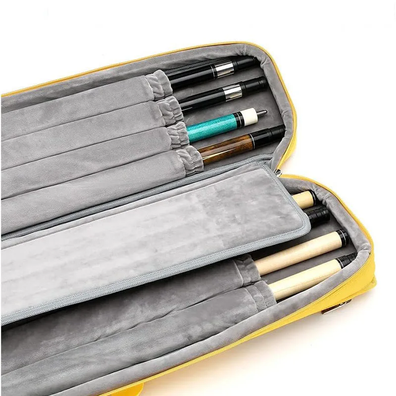 Custom Oem 2 Butts 2 Shafts 1/2 Luxury Carry Hard Snooker Pool Cue Case Bag For Player