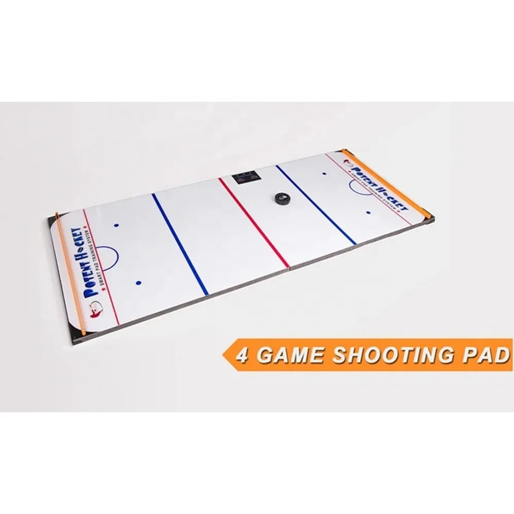 Scored Ice Hockey Control Practice Multi-Game Electronic Puck Shooting Pad Skills Practice Hockey Trainer 4 Games Shooting Pad