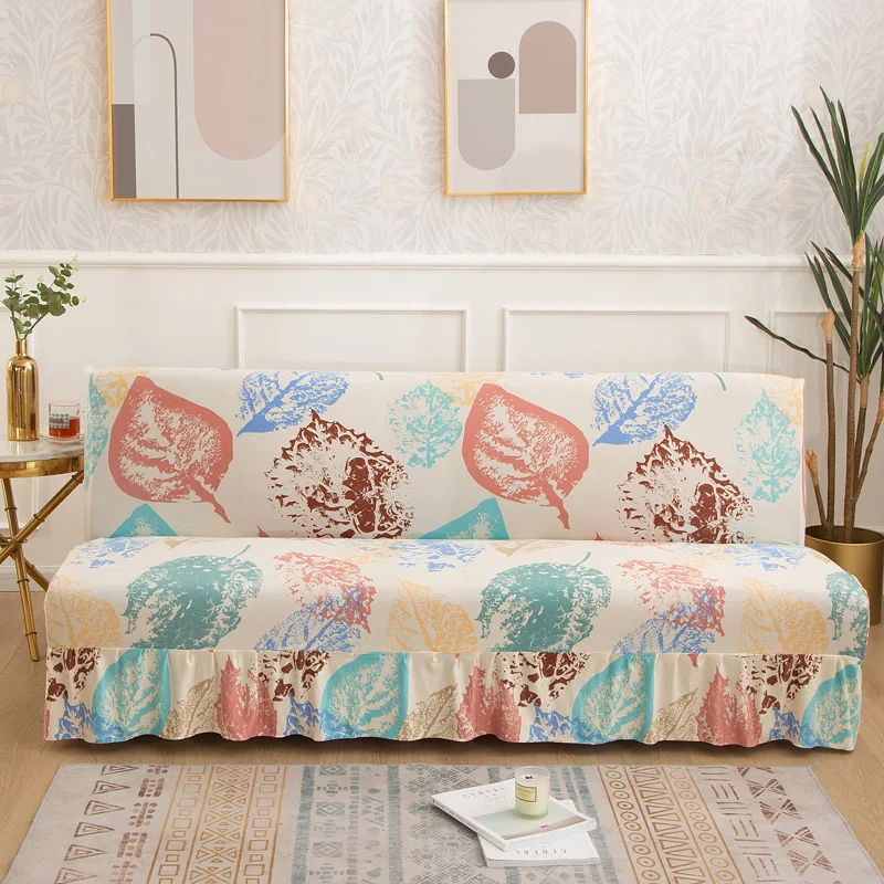 Sofa Covers with Skirt New Printed All-Inclusive  Soft couch cover Modern slipcover stretch elastic 1234 seater knit spandex