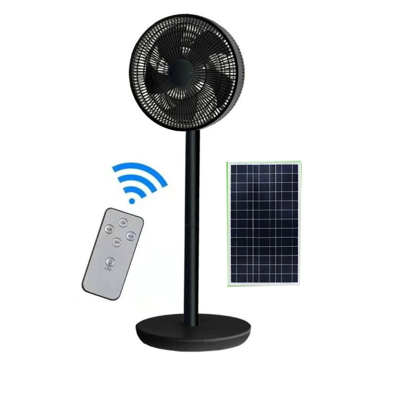 home solar power system fan portable battery chargeable fan  remote control