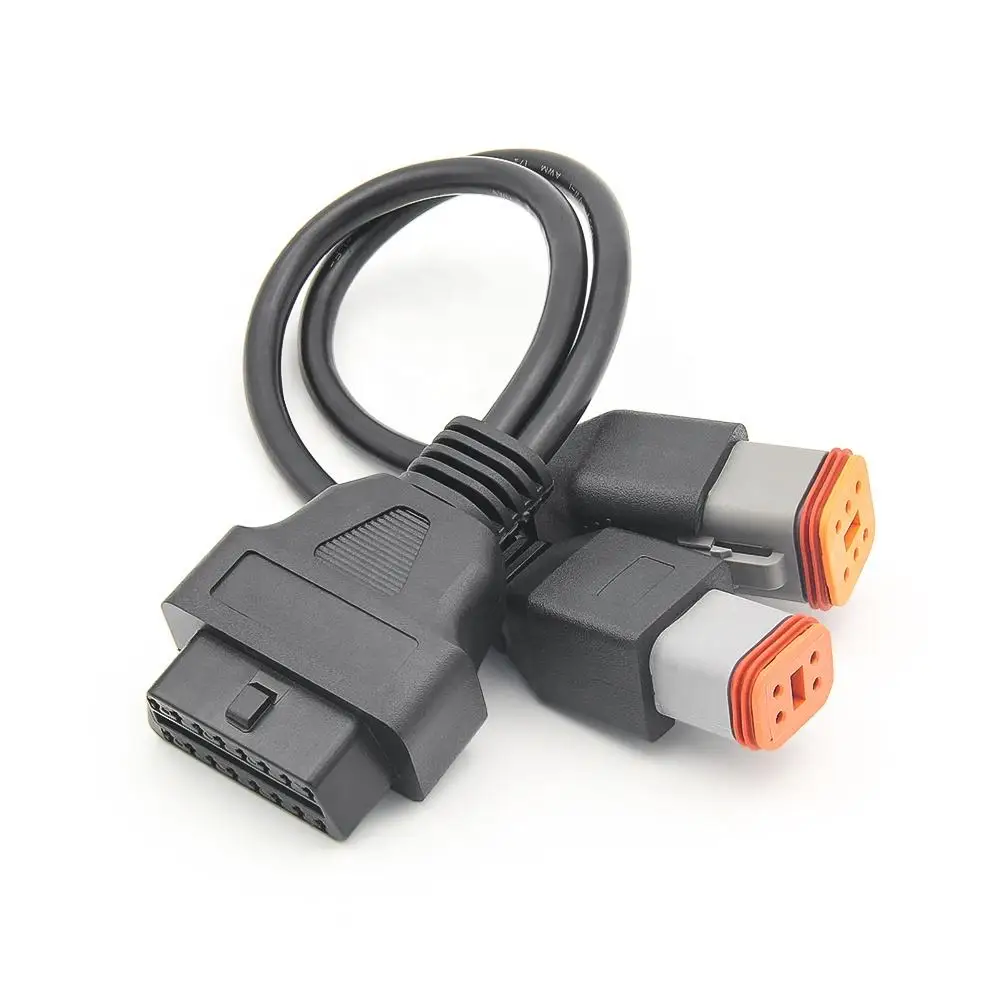 OBD соединительный кабель 2 в 1 4PIN + 6PIN к 16PIN Разъем адаптер диагностический сканер для мотоцикла Harley Davidson