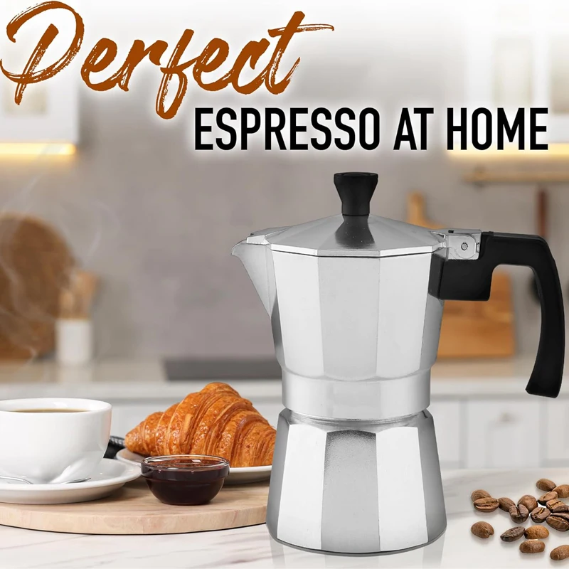 Portable Italy Barista Cafetera 6 Cups Induction Classic Custom Aluminum Moka Pot Coffee Stovetop Espresso Maker