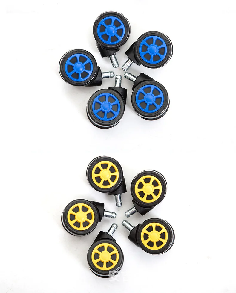 Прямая продажа с фабрики многоцветный 3 дюймов 60 мм двойной шарикоподшипник нержавеющая сталь игровое кресло колеса игровой стул колесиках