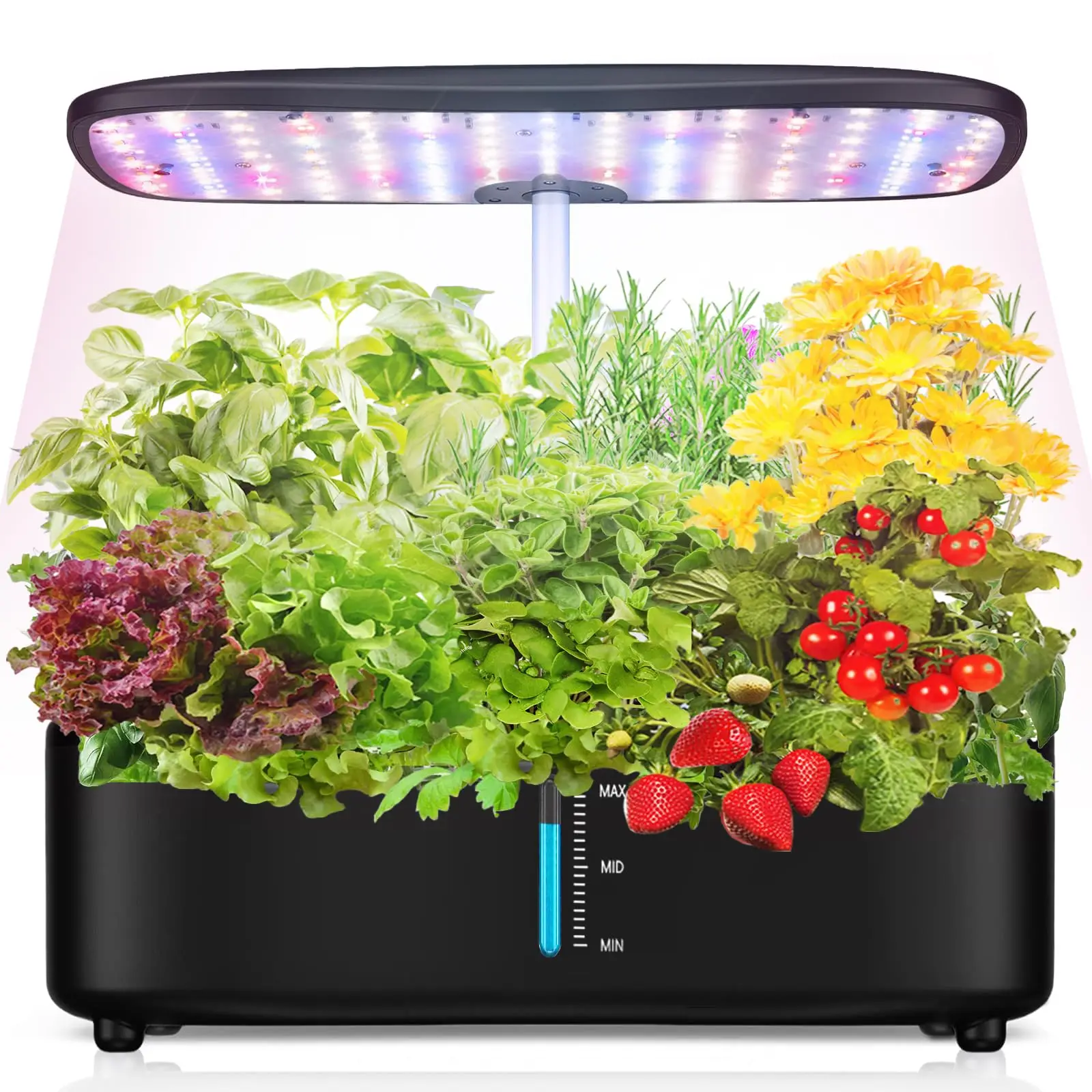 Hydroponics Growing System Garden Kit 12 Pods Plant Germination Kit Herb Indoor Garden Growth Lamp Hydroponics Growing System