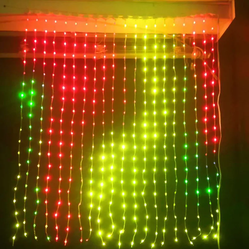 Rgb Three Line Point Control Curtain Lamp 3d 3d External Control Programmable Light Cube Dmx512 Ice Strip Lamp