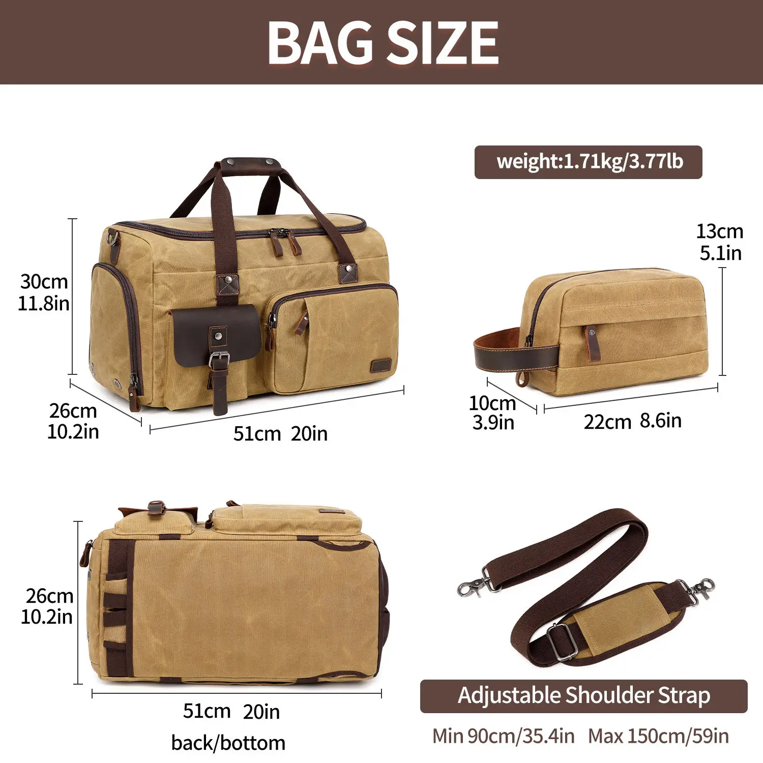 Custom Logo 2-in-1 Suit Storage Travel Bag Large capacity Nylon Gym Fitness Duffel Bag with Shoulder Strap Garment Duffle Bag