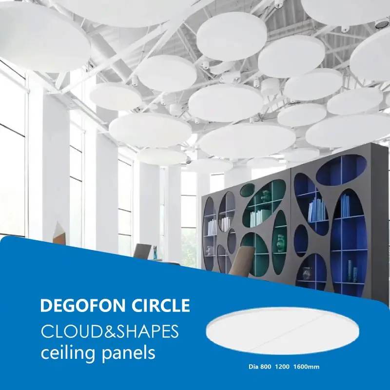 Suspended Interior Sound Insolution Acoustic Baffle Price Clouds Ceiling Steel Cable Free Hanging Panels