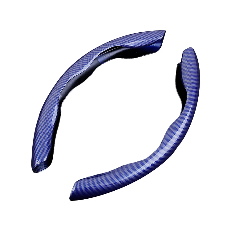 2021 New leather steering covers  luxury universal plastic design carbon fiber Fashion SUV car steering wheel cover