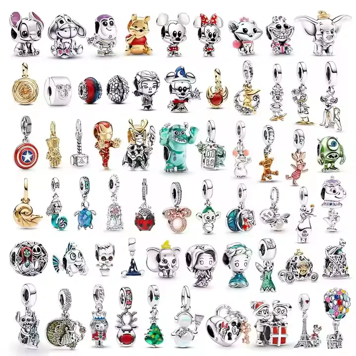 Bracelets Manufacturer Custom Wholesale High Quality Fashion Valentines Jewelry Heart Silver Charms For Bracelets Bulk Designer